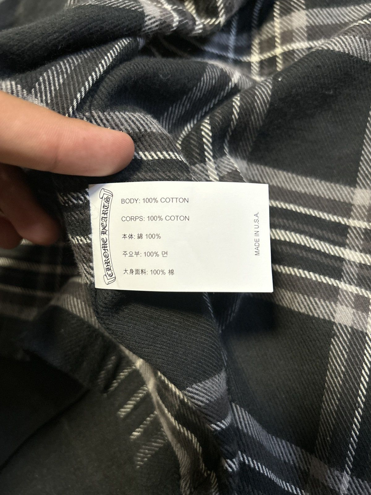 Chrome Hearts Chrome Hearts Black/Grey Plaid Flannel. Size US S / EU 44-46 / 1 - 6 Thumbnail