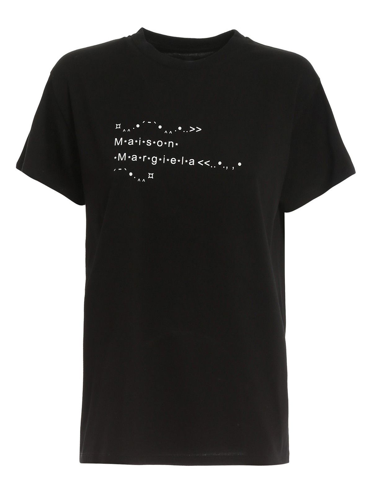 Maison Margiela oc11z1225 Logo Print T-Shirt in Black Size S / US 4 / IT 40 - 1 Thumbnail