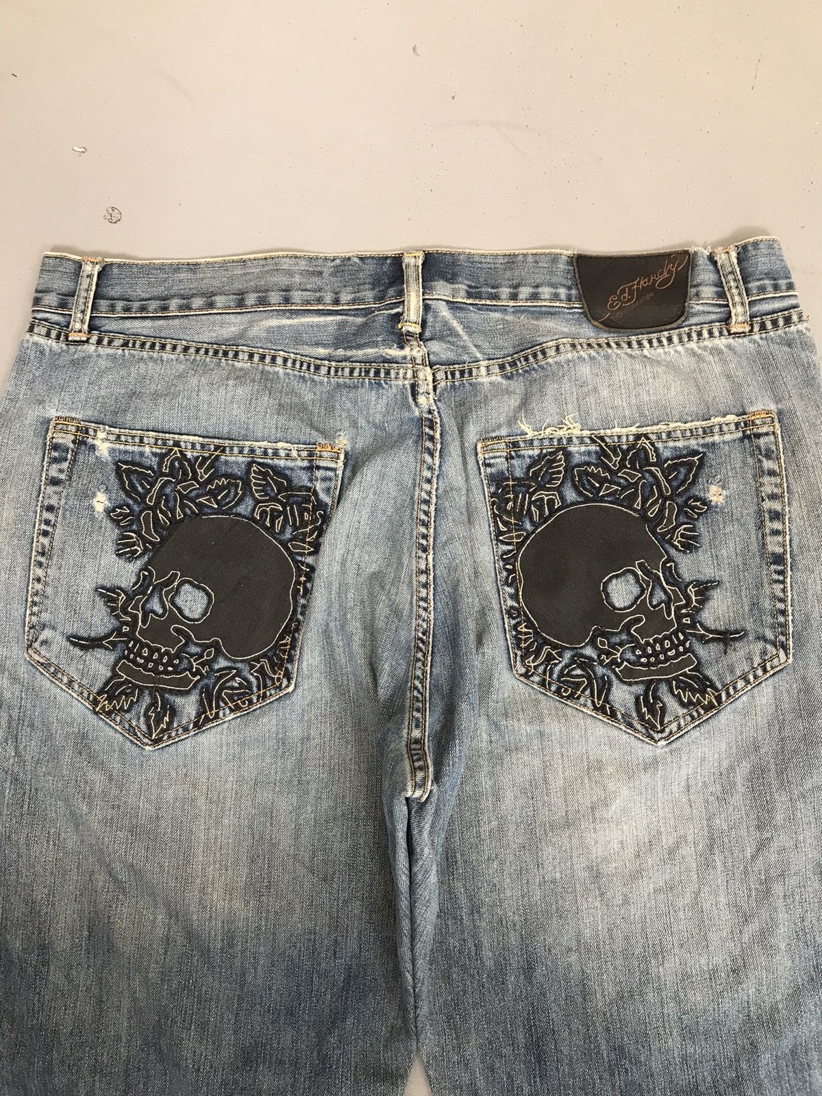 Ed Hardy × Vintage Vintage Ed hardy embroidered denim Size US 41 - 12 Thumbnail