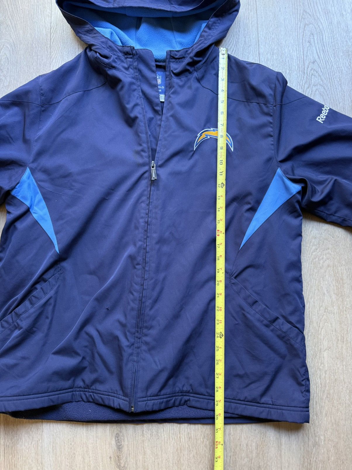 Reebok Vintage Reebok San Diego Chargers Hooded Zip Fleece Jacket Size US L / EU 52-54 / 3 - 5 Thumbnail