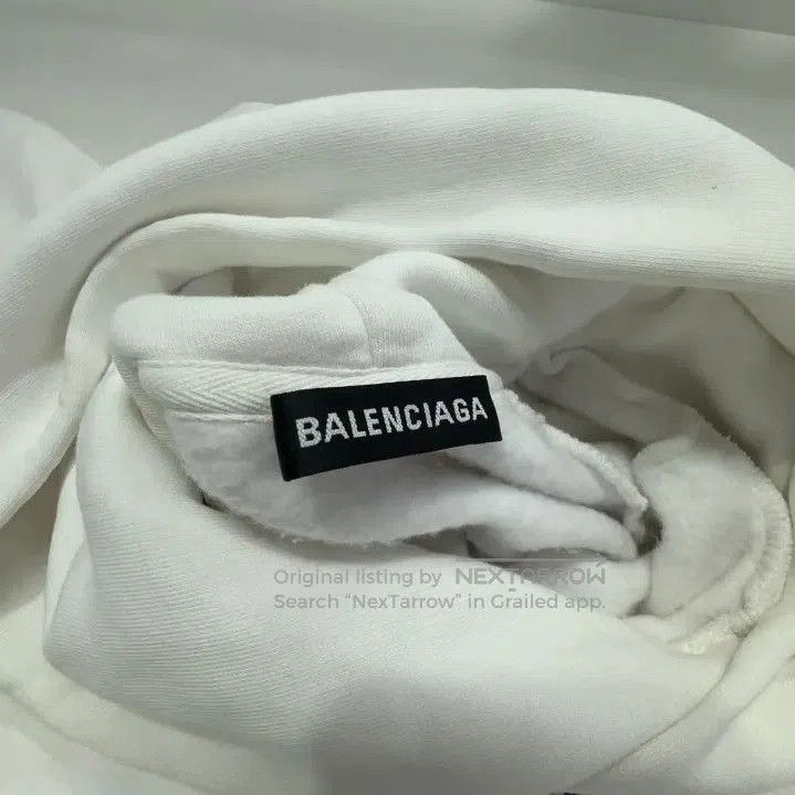 Balenciaga Balenciaga SS22 Logo Printed White Hoodie. Size US S / EU 44-46 / 1 - 6 Thumbnail