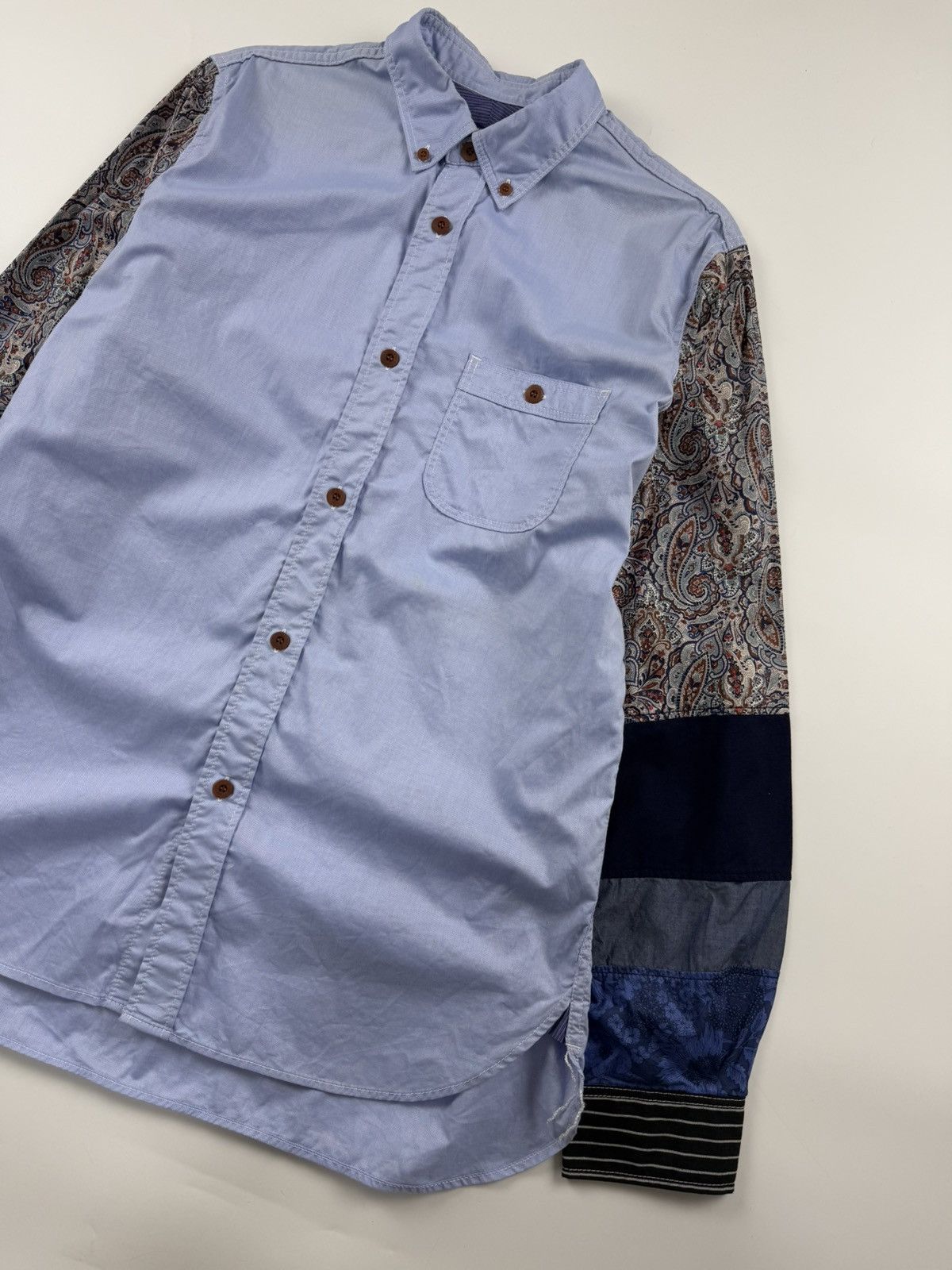 Junya Watanabe Junya Watanabe Patchwork Sleeve Shirt Size US L / EU 52-54 / 3 - 4 Thumbnail