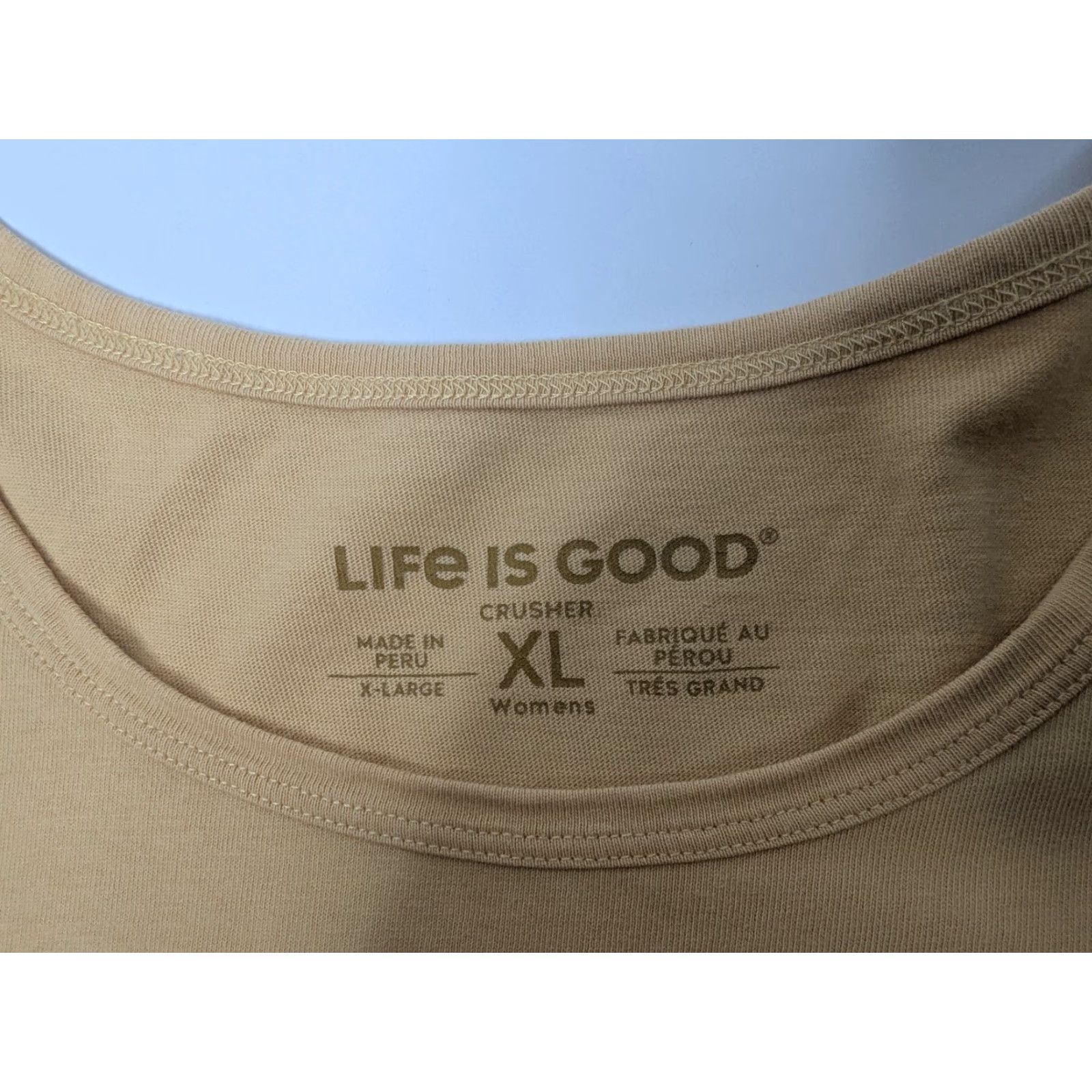 Life is Good Life Is Good Woman’s Crusher Tee Short Sleeve Peru XL Yellow Graphic Print Women Shirt 90s Beach Outdoor Colorful Relaxed Size 40" / US 18 - 7 Thumbnail