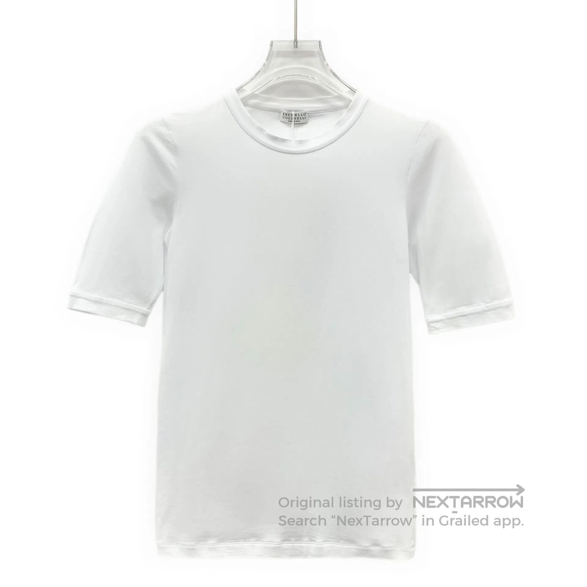 Brunello Cucinelli Brunello Cucinelli White cotton round neck short sleeve T- Size US XXS / EU 40 - 1 Thumbnail
