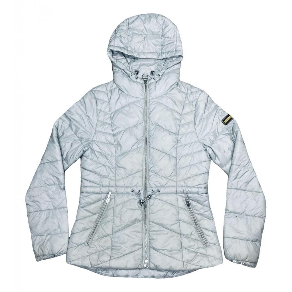 image of Barbour Puffer Jacket in Grey, Women's (Size Medium)