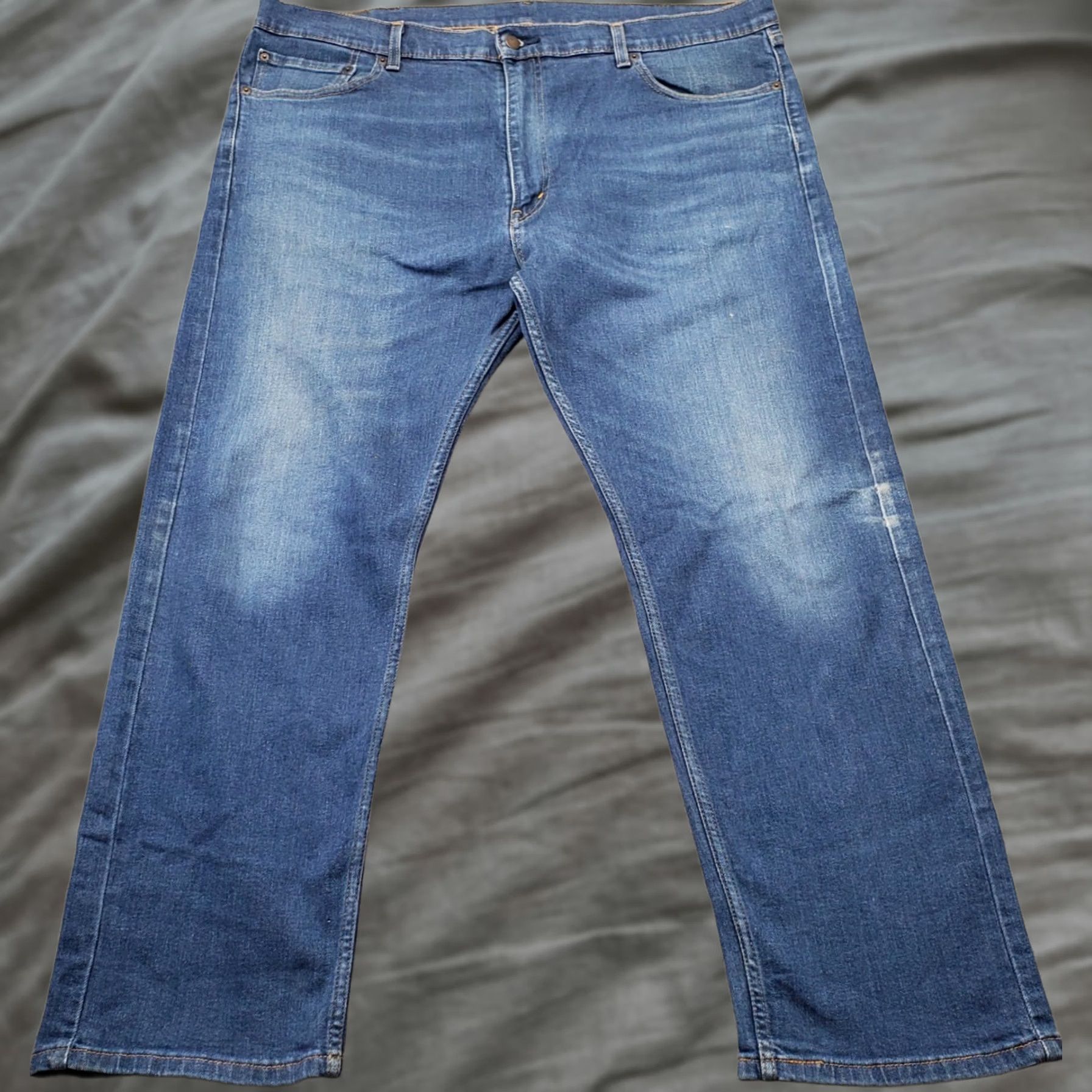 Levi's Levi Strauss & Co. Whiskered Faded Jeans Mens Size 42x30 Blue Denim Straight Leg Size US 42 / EU 58 - 1 Thumbnail