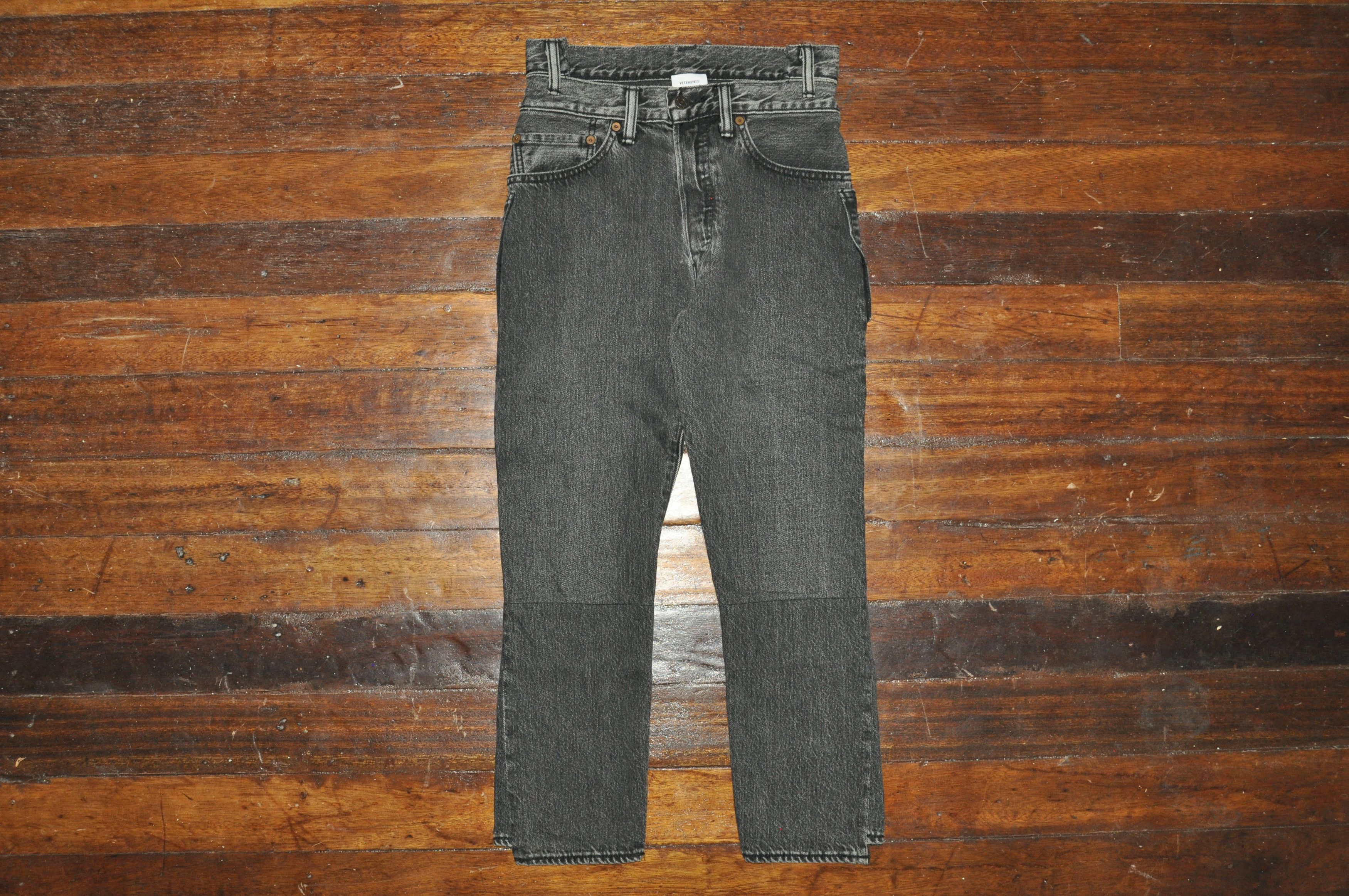 image of Levis x Vetements - Levi's - S/s 17 - Reconstructed Denim Jean in Black, Women's (Size 26)