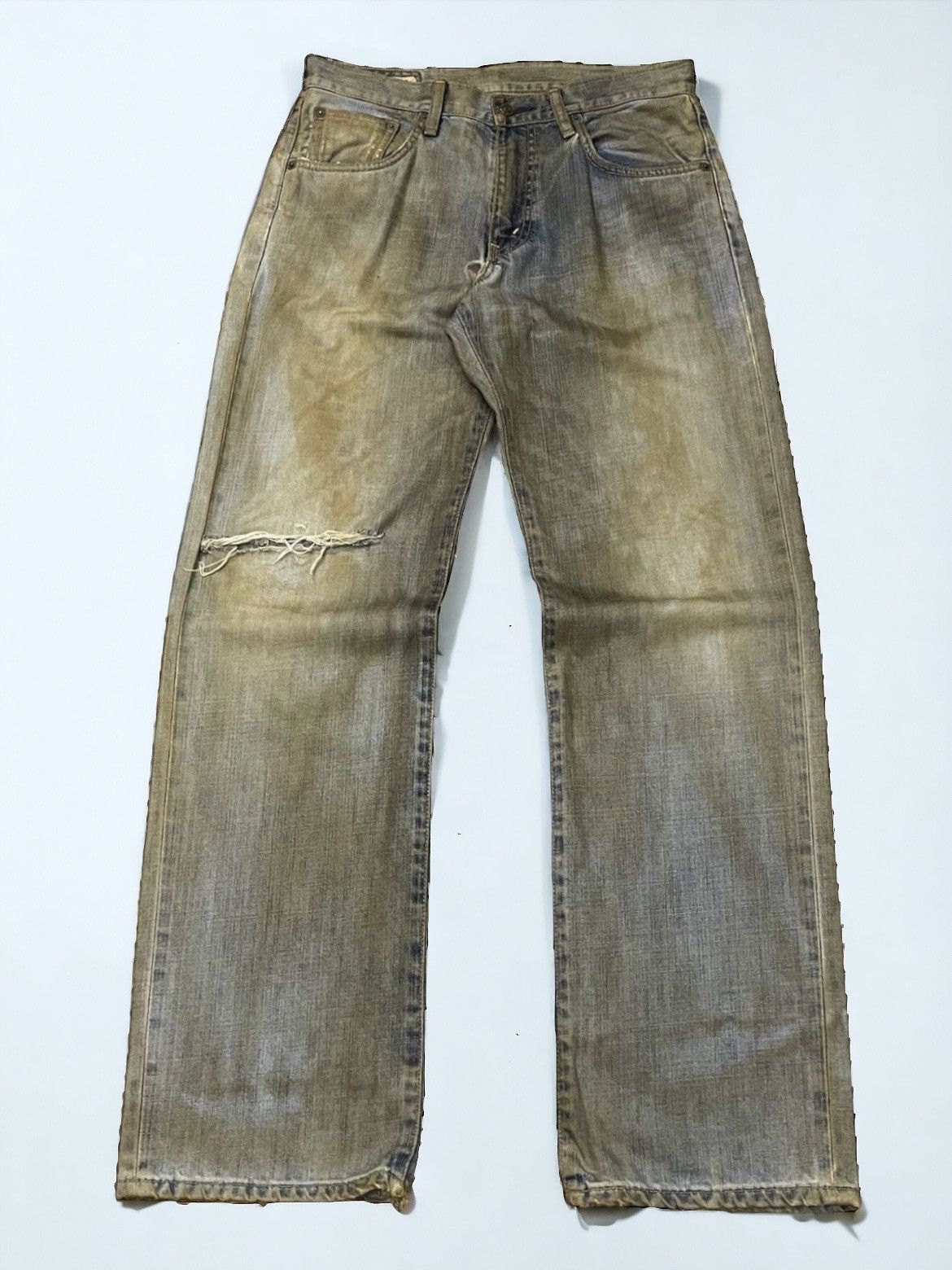 Edwin × Hysteric Glamour Edwin 503Z Muddy Wash Rusty Trashed Loose Jeans Size US 31 - 1 Thumbnail