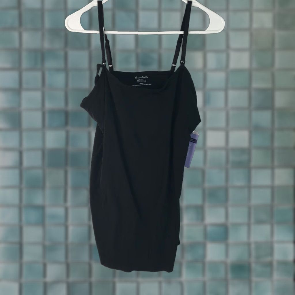 Vintage Motherhood Maternity Womens Tank Top Black Size Medium Sleeveless Strappy Nursing Top - Scoop Neck - Solid - Pullover - Regular Fit - Top Size M / US 6-8 / IT 42-44 - 1 Thumbnail