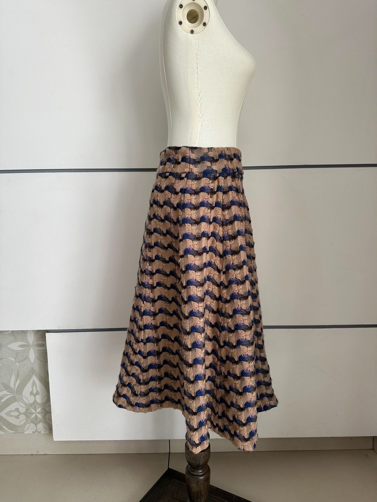 Dries Van Noten DRIES VAN NOTEN 04FW Geometric Weave Skirt| Size 28" / US 6 / IT 42 - 8 Thumbnail