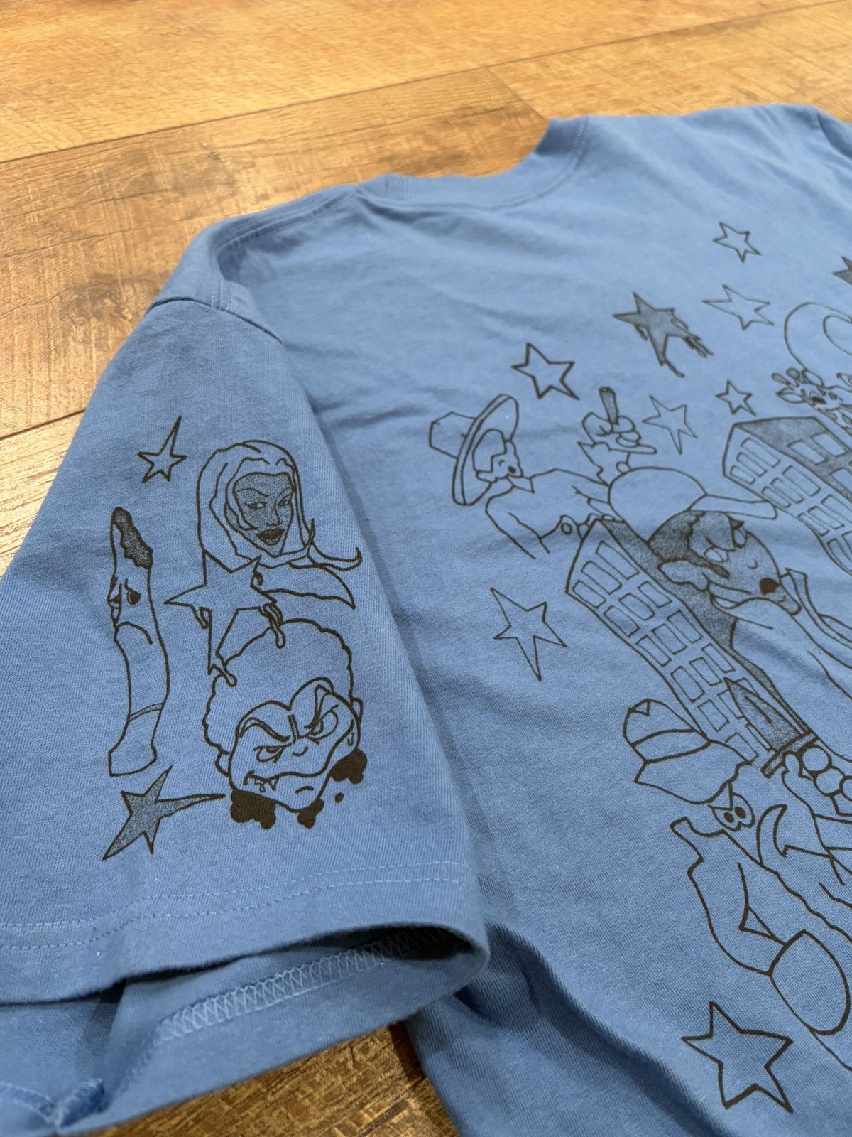 Supreme Supreme Downtown AOP Graphic Tee Blue Large All Over Print Size US L / EU 52-54 / 3 - 7 Thumbnail
