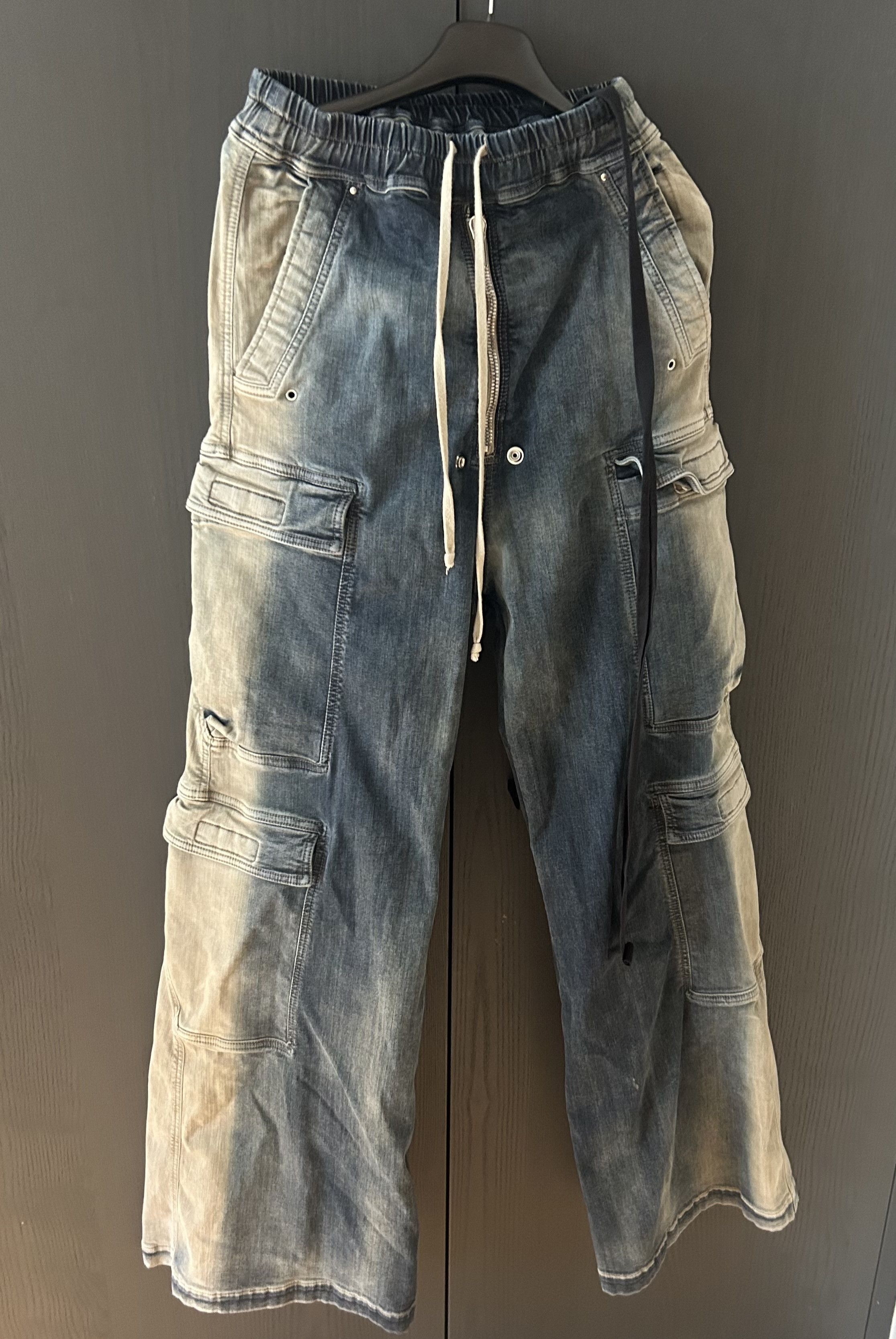Rick Owens Drkshdw Drkshdw Rick Owens Men's Double Cargo Pants Size US 32 / EU 48 - 1 Thumbnail