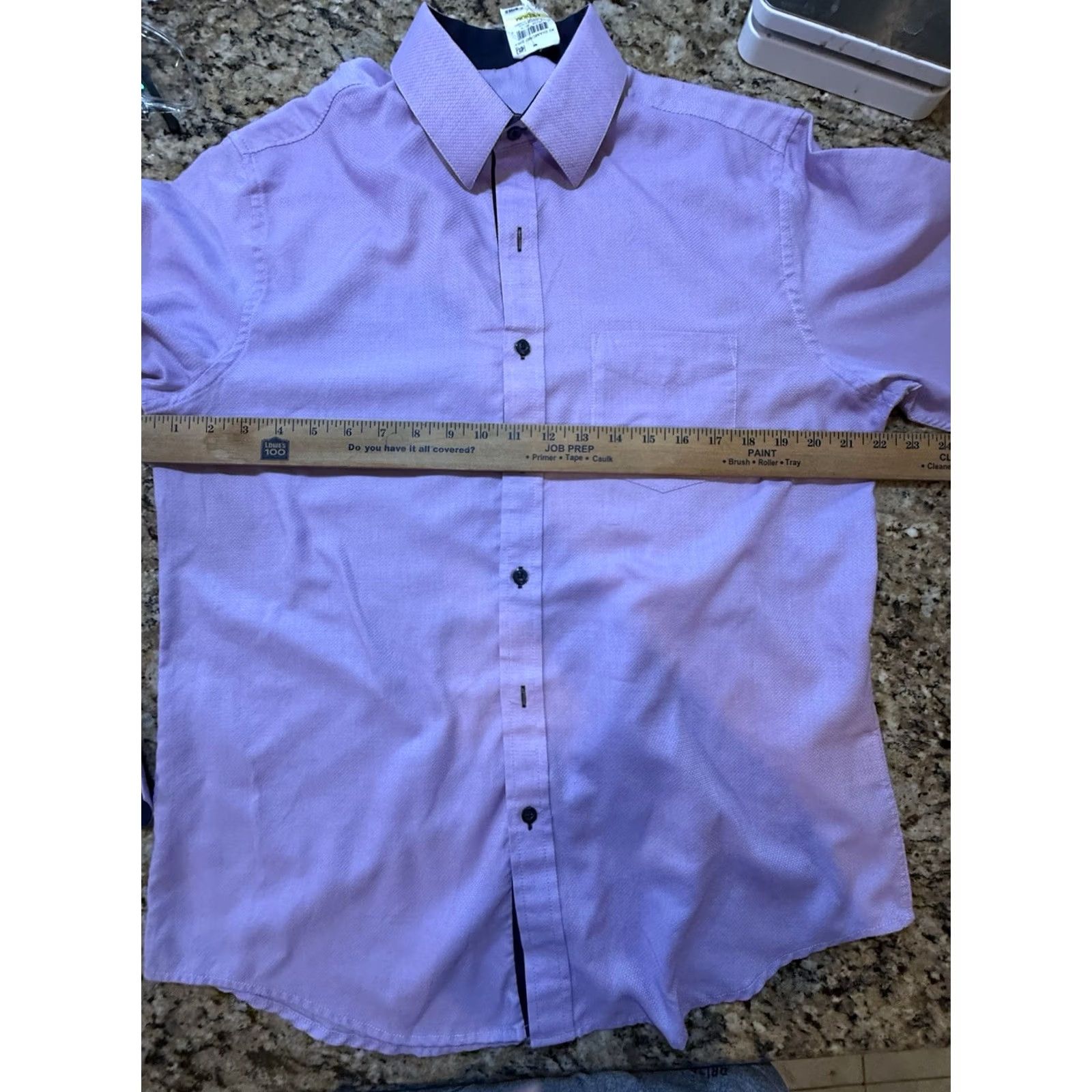 Tasso Elba Tasso Elba Dress Shirt Mens Purple Long Sleeve Button-Up M New w Tags Regular Solid Button-Up Shirt Mens Size 40R - 4 Thumbnail