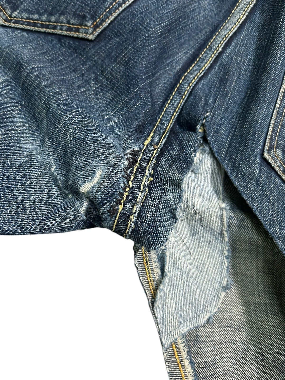 Japanese Brand × Kapital × Vintage R.J.B JAPAN SELVEDGE DISTRESSED DENIM ☠️🎌🎌 Size US 34 / EU 50 - 20 Thumbnail