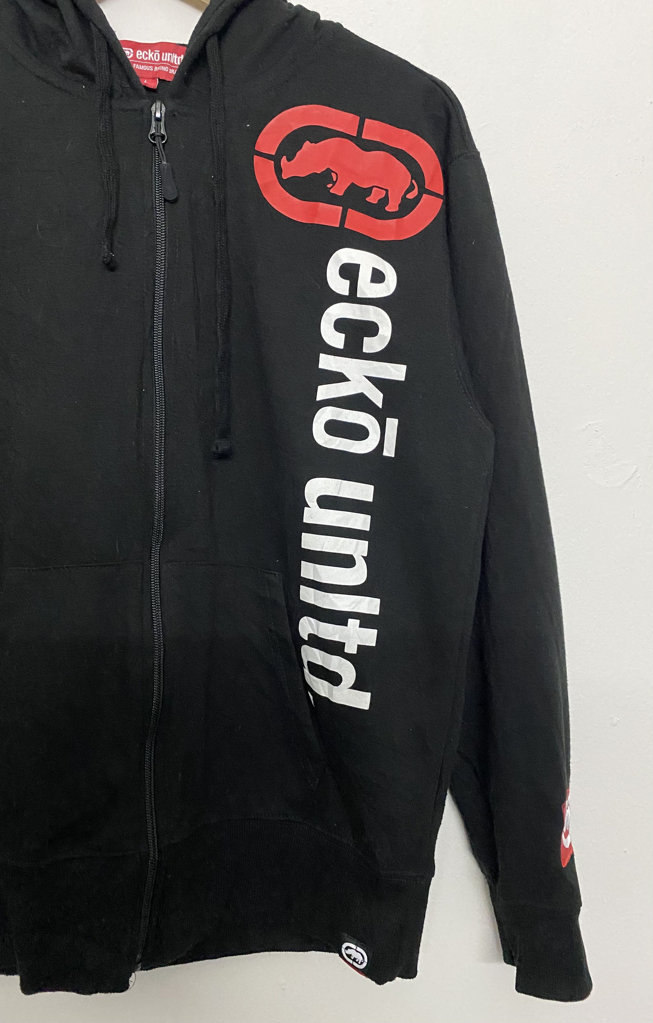 Ecko Unltd. Ecko Unltd. Full Zip Hoodie Jacket Rhino Logo Black Size L / US 10 / IT 46 - 5 Thumbnail