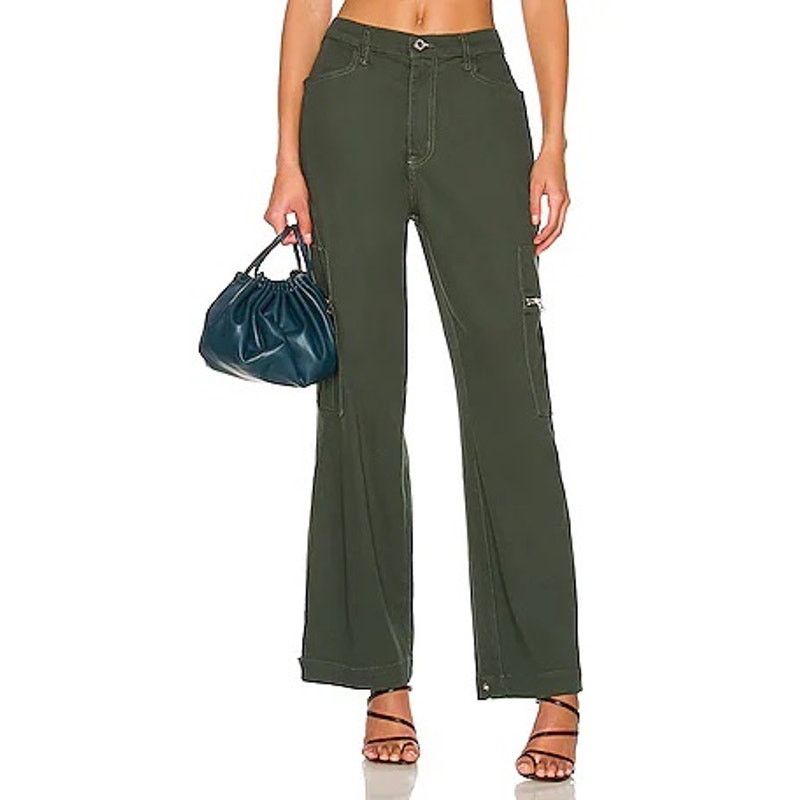 WeWoreWhat NWT WeWoreWhat Utility Straight Pants Emerald Sateen size S Size 28" / US 6 / IT 42 - 1 Thumbnail