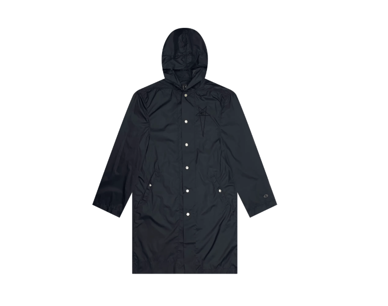 Champion × Rick Owens Rick Owens x Champion Black Nylon Hooded Raincoat Size US M / EU 48-50 / 2 - 1 Thumbnail