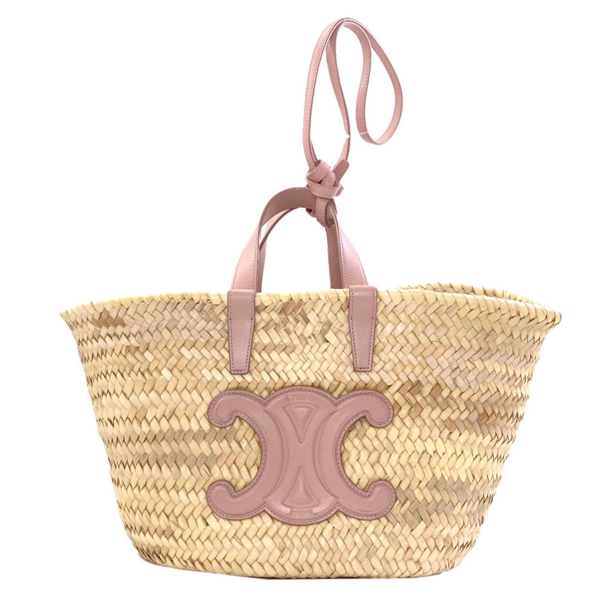 Celine Celine Classic Panier Triomphe Basket Bag 2-Way Handbag Raffia Women's CELINE Size ONE SIZE - 1 Thumbnail