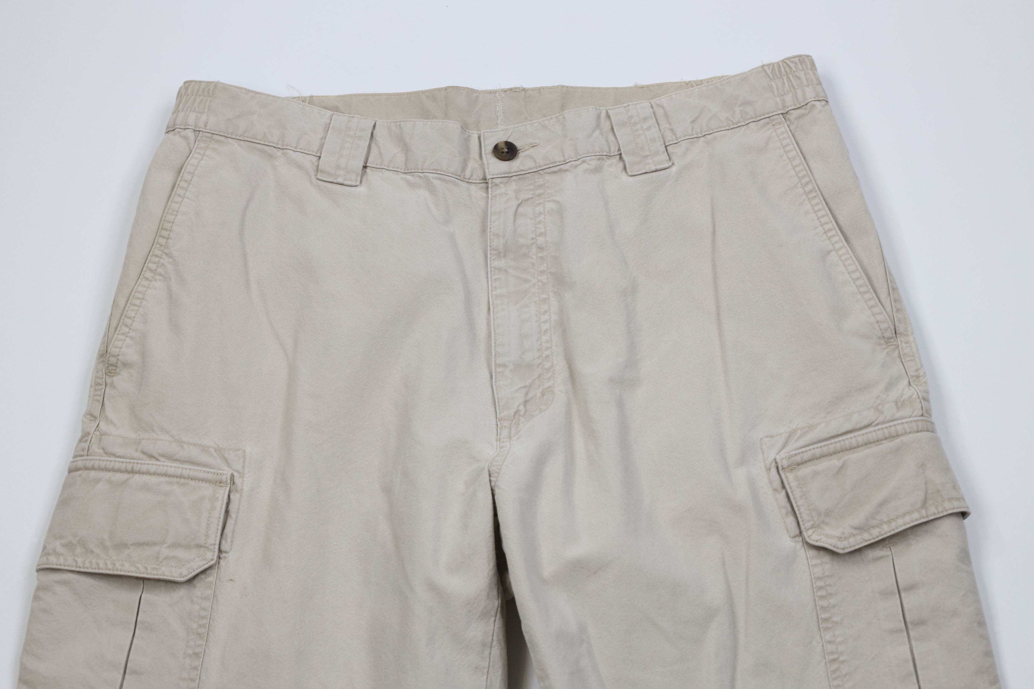L.L. Bean Vintage 90s LL Bean Tropic Weight Wide Leg Cargo Pants Size US 33 - 2 Thumbnail
