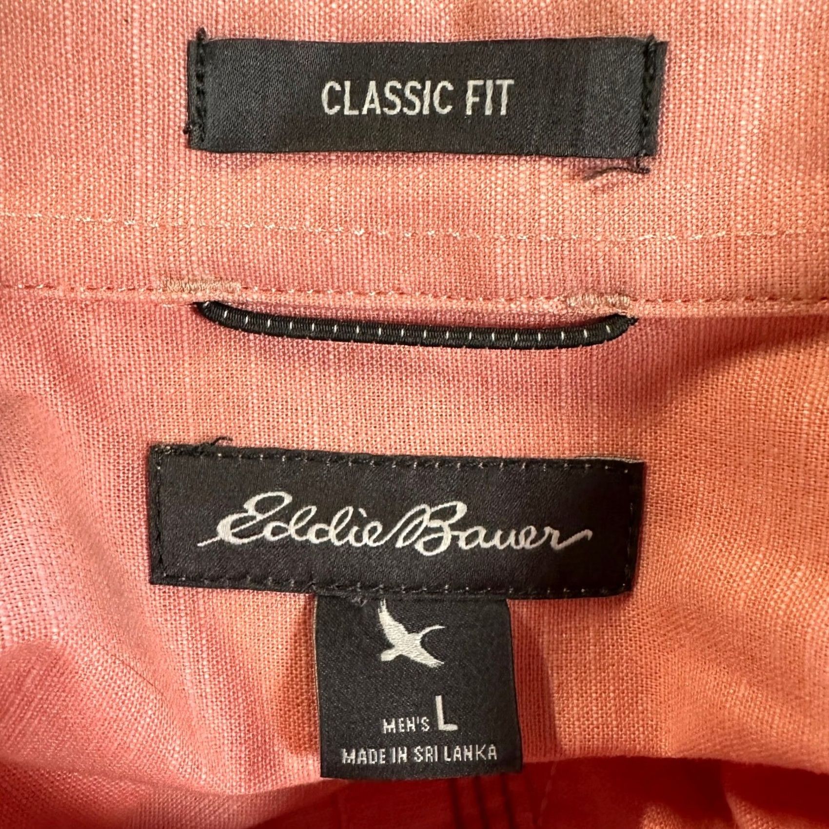 Eddie Bauer Eddie Bauer Button-Down Shirt Mens Large Peach Pocket Lightweight Classic Fit Shirt Size US L / EU 52-54 / 3 - 4 Thumbnail