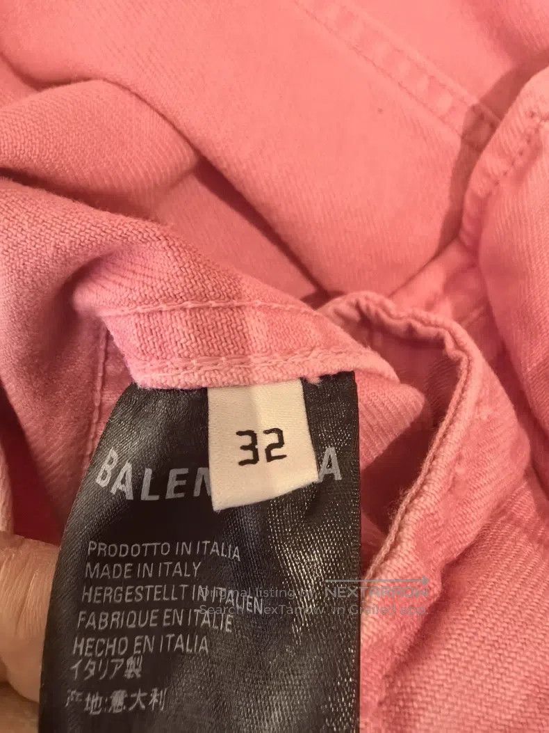 Balenciaga Balenciaga Pink Denim Jacket Size 4XL / US 24-26 - 4 Thumbnail