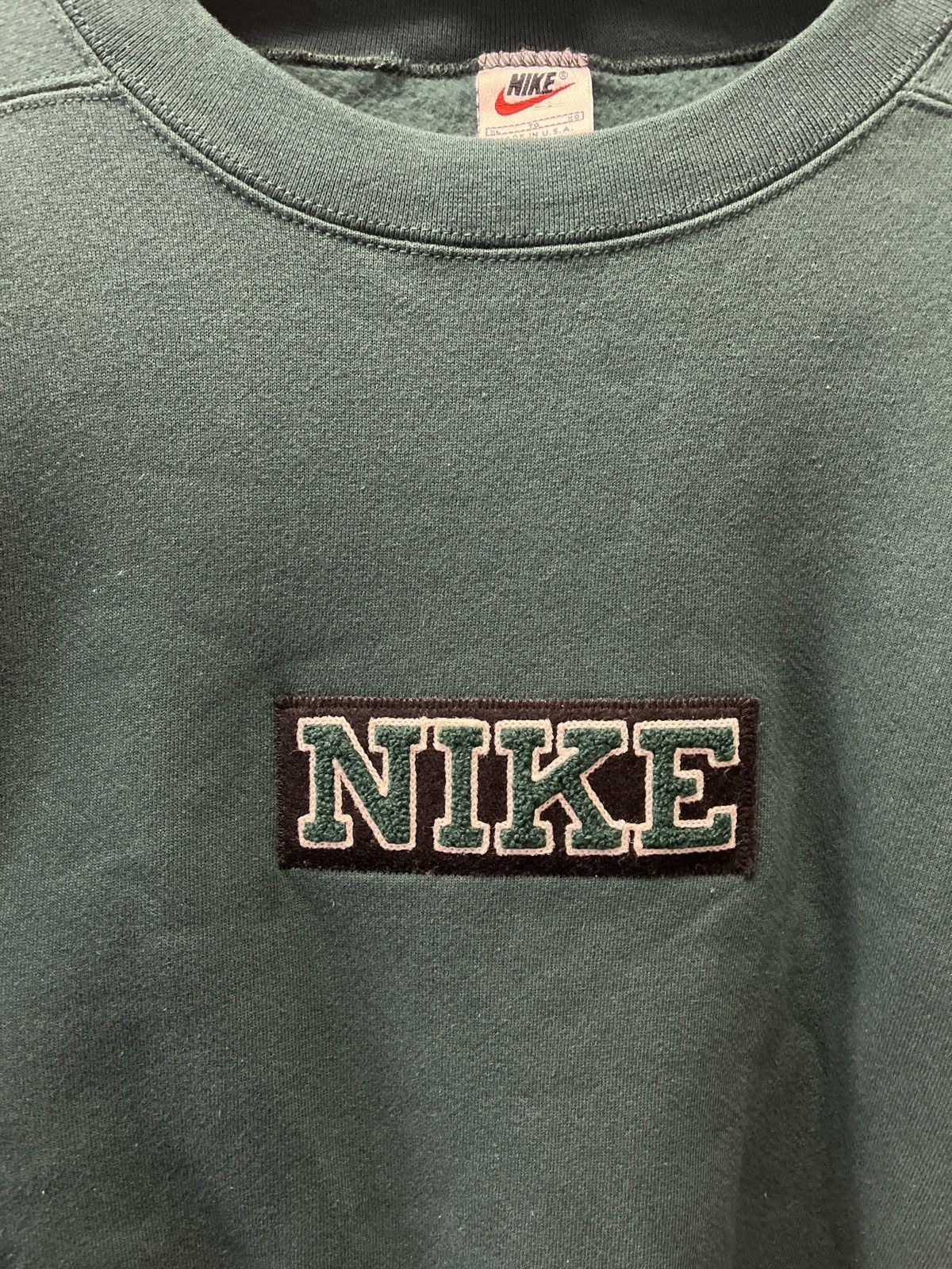 Nike 1990’s Made in USA Nike Hunter Green crewneck sweatshirt Size US XL / EU 56 / 4 - 2 Thumbnail