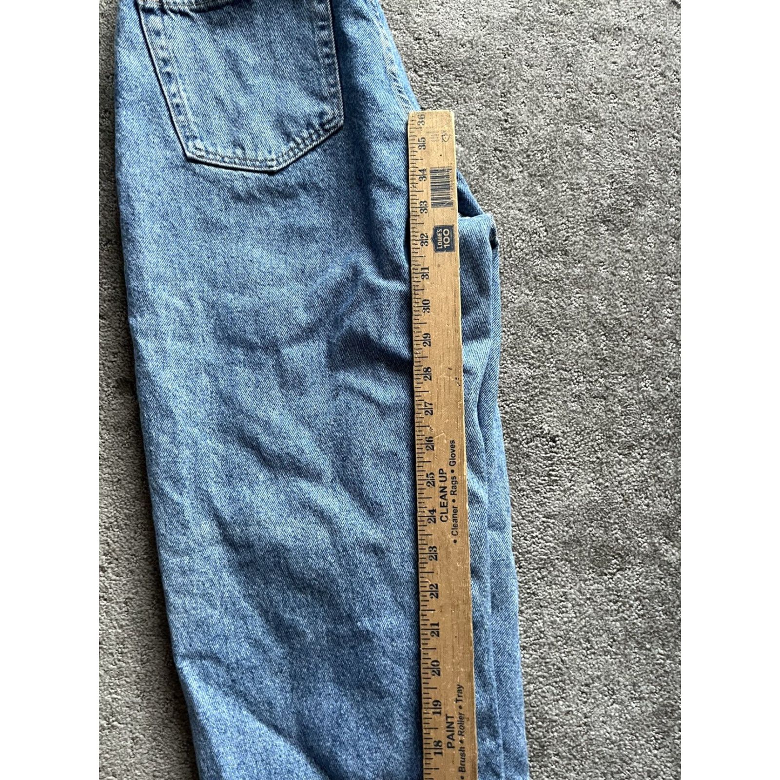 Wrangler VINTAGE Wrangler Jeans 10L USA MSR01 Denim High Rise Tapered Mom Blue Black 1990s Western Size 32" / US 10 / IT 46 - 6 Thumbnail