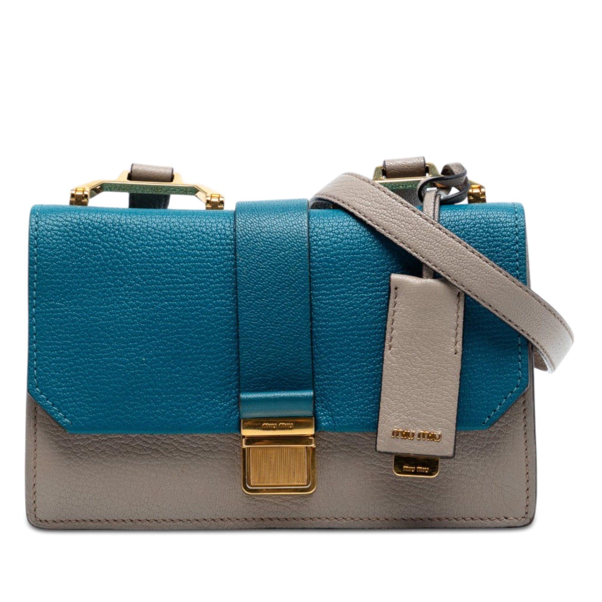 Miu Miu Bicolor Goatskin Madras Crossbody Size ONE SIZE - 1 Thumbnail