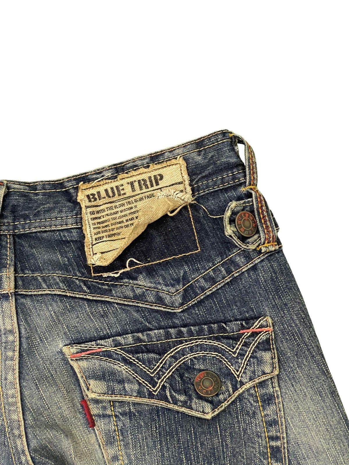 Edwin Flare Jeans Edwin Japan Faded Distress Boot Cut 8🟦1 Size US 29 - 18 Thumbnail