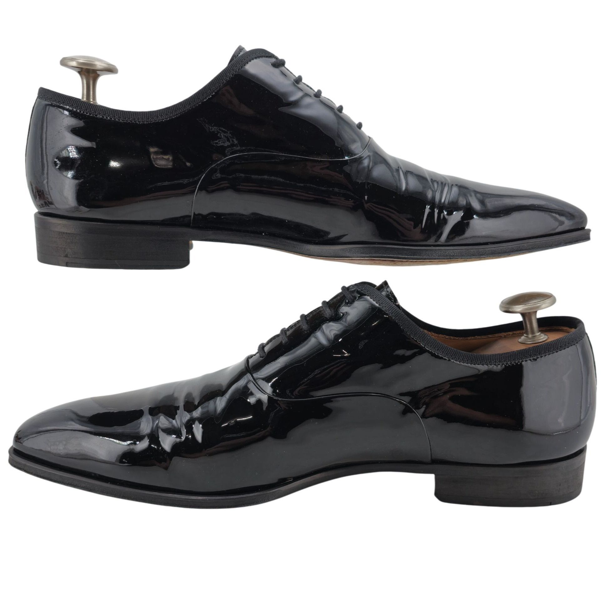 Magnanni Magnanni Saks Fifth Ave Black Patent Leather Dress Shoes Men Size US 11.5 / EU 44-45 - 10 Thumbnail