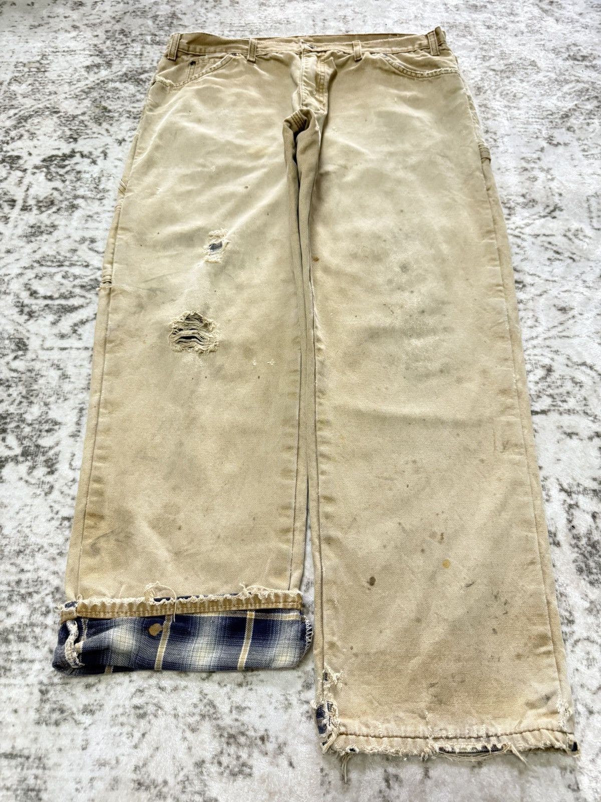 Dickies Vintage Dickies Blanket Linen Distressed Jeans Size US 36 / EU 52 - 1 Thumbnail
