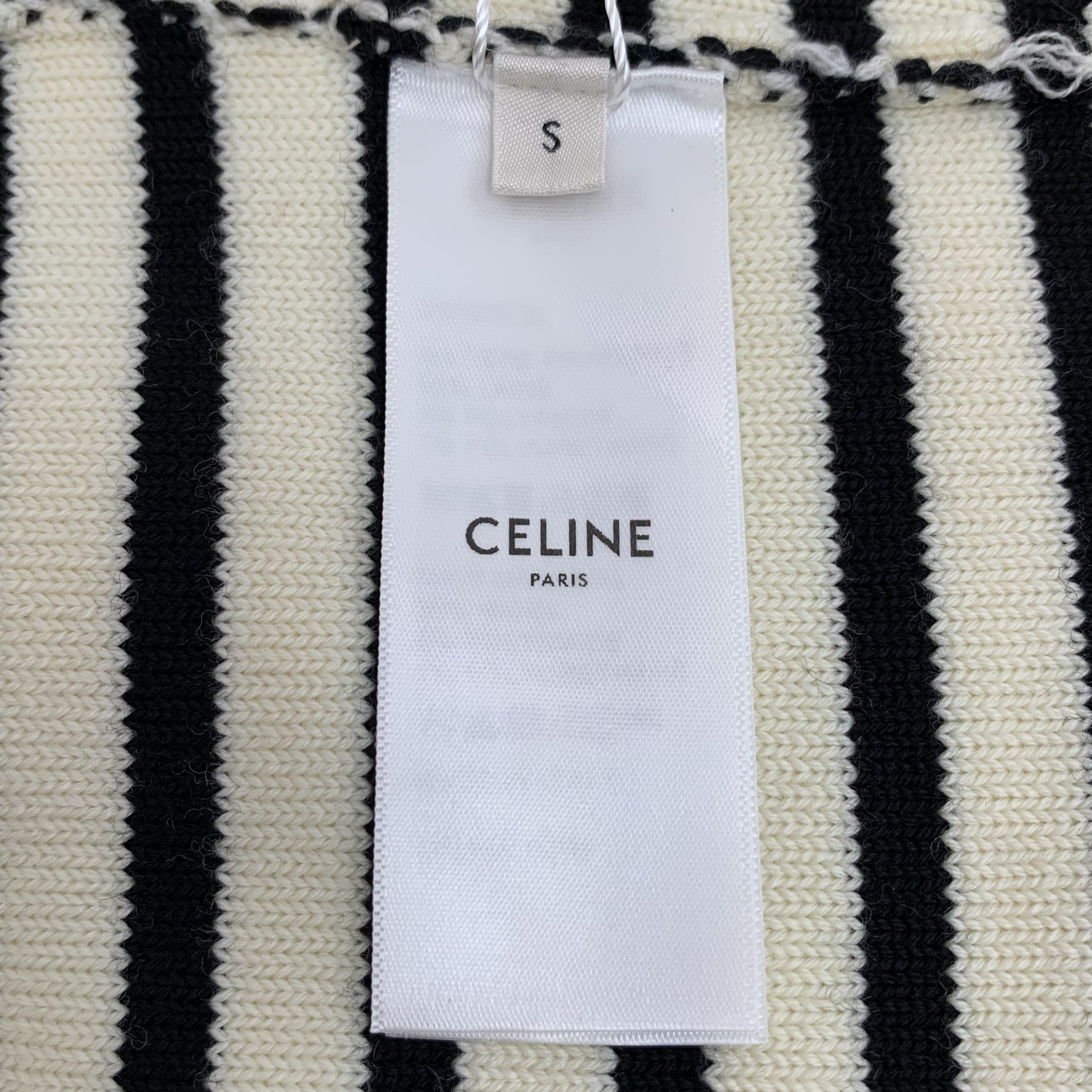 Celine Celine Colorblock Striped Top with Gold Button (Size S) Size S / US 4 / IT 40 - 4 Thumbnail