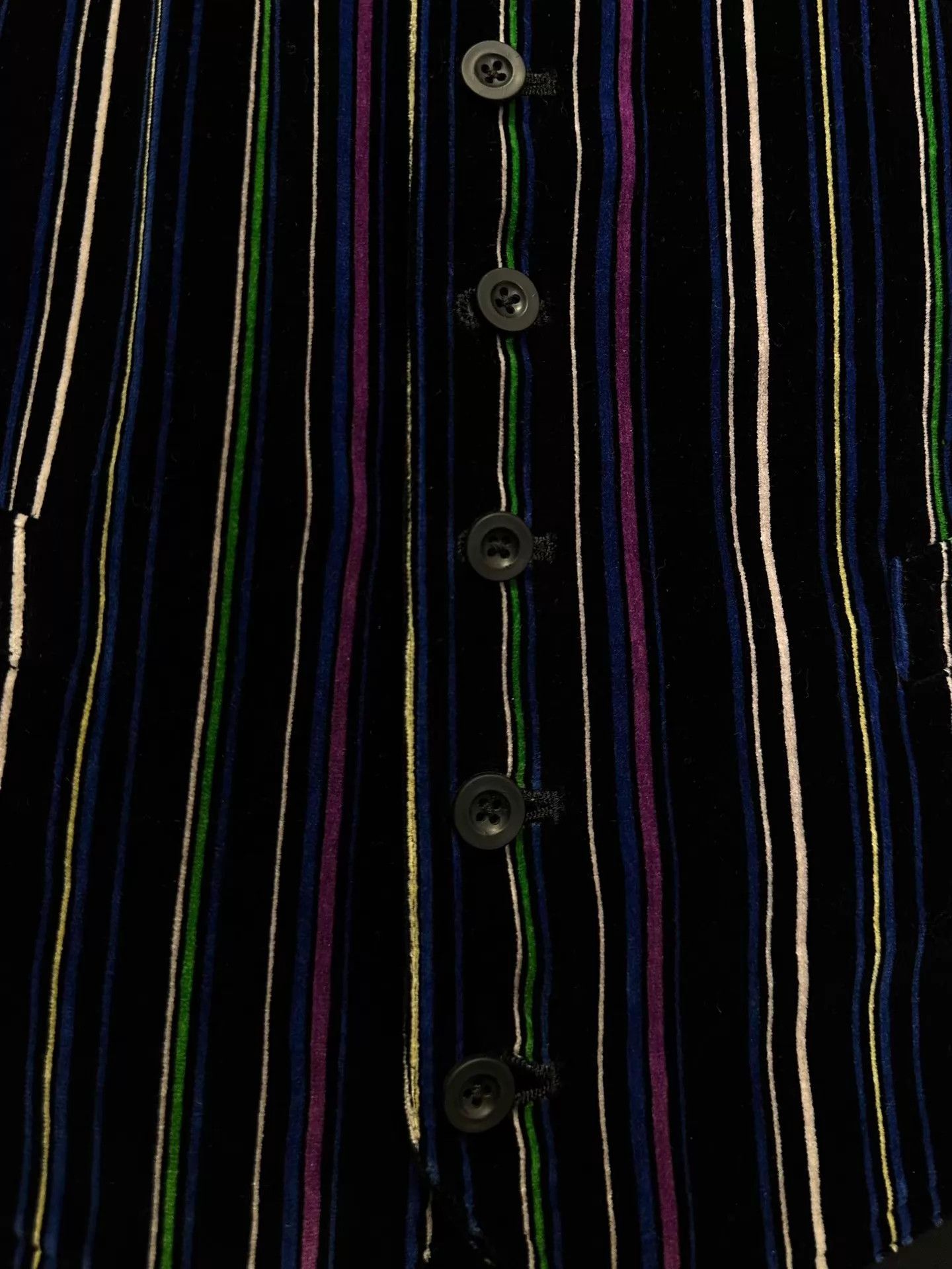 Yohji Yamamoto Yohji Yamamoto 93AW Wenders Velvet Silk Striped Vest Size US M / EU 48-50 / 2 - 5 Thumbnail