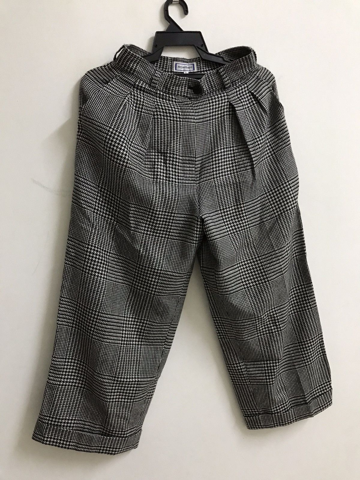 Yves Saint Laurent Wool Plaid Pants