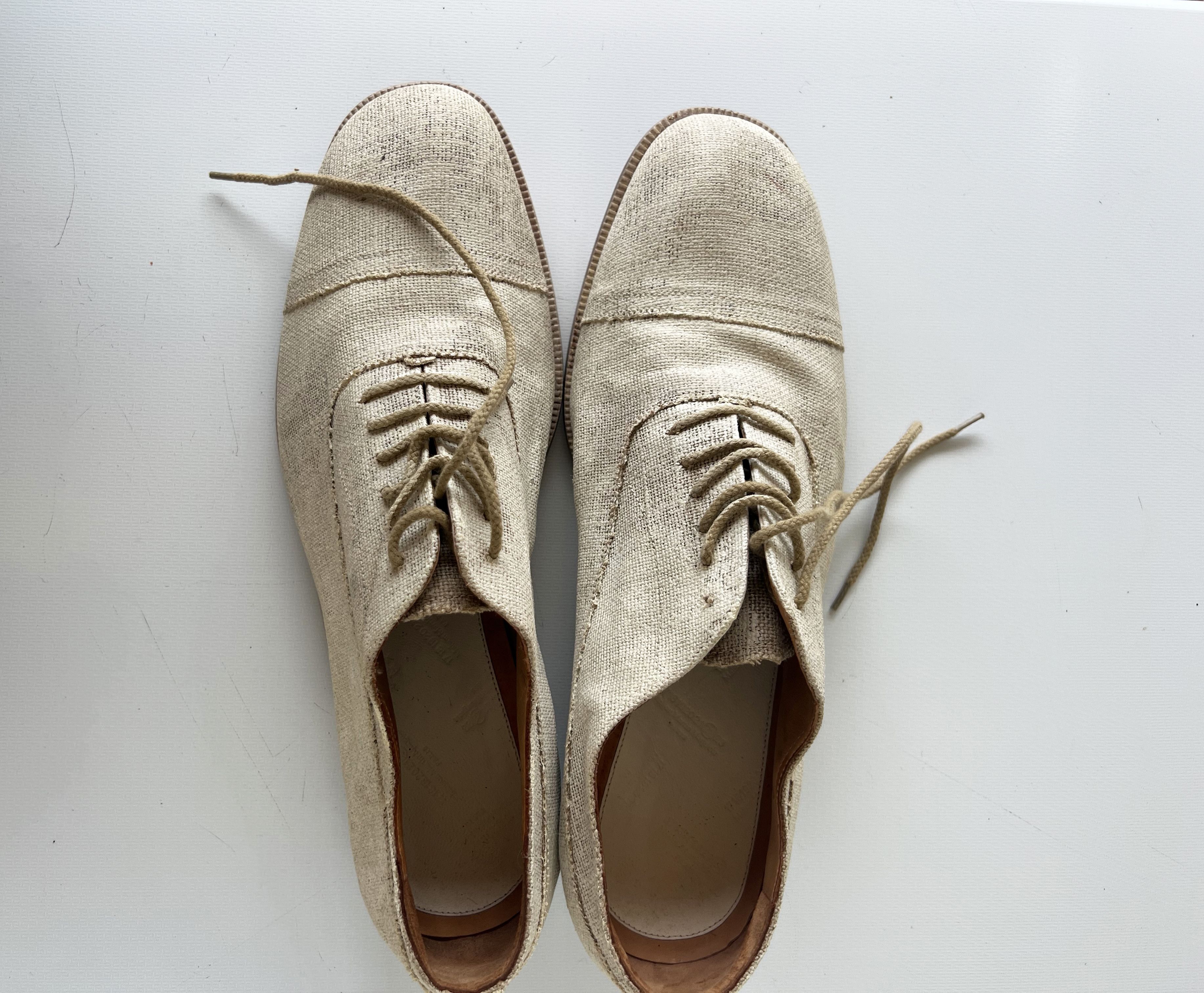 Maison Margiela maison martin Margiela painted linen lace up shoe Size US 11 / EU 44 - 3 Thumbnail