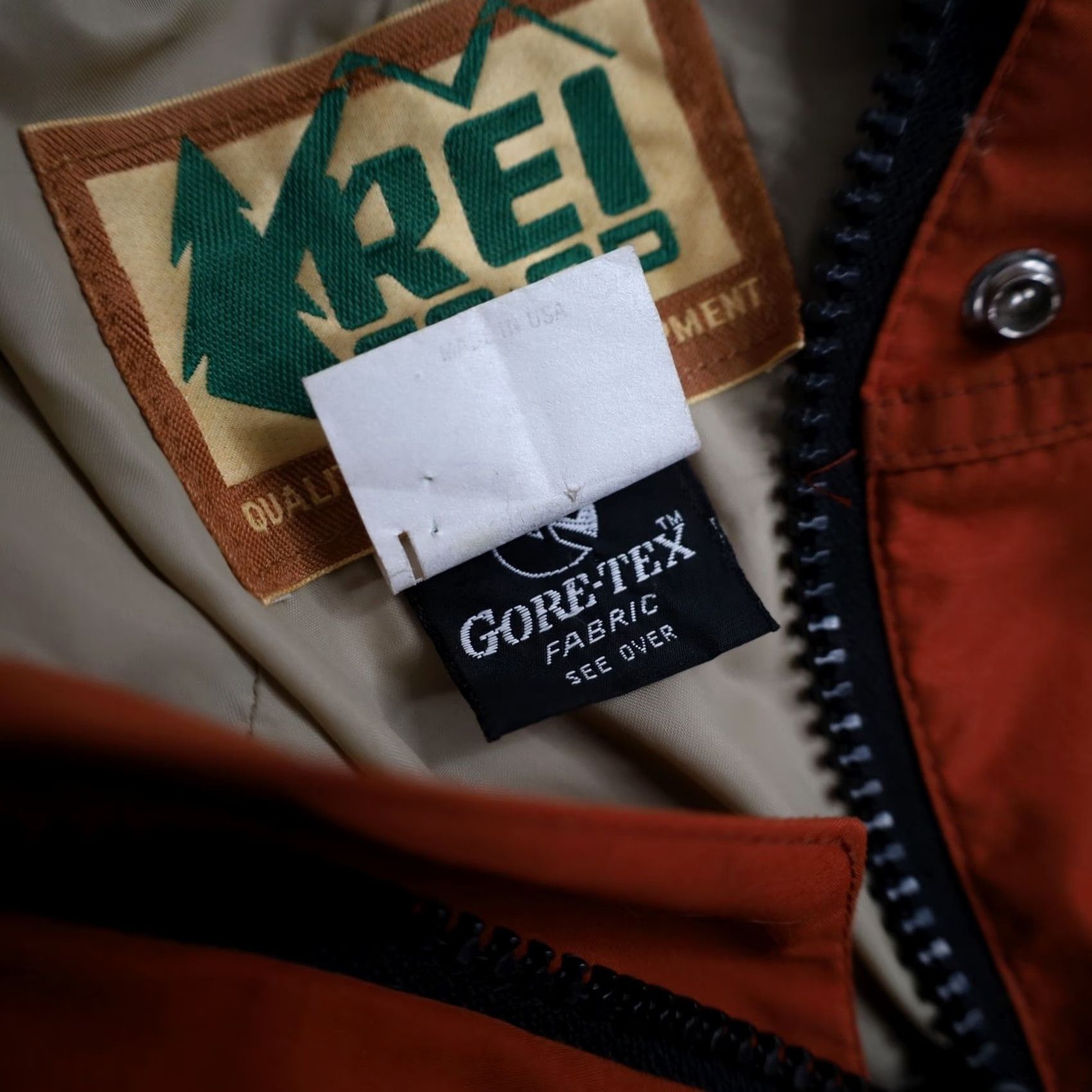 Vintage VINTAGE REI Goretex Adventure Jacket Womens Medium Burnt Orange Rain Coat 70s Mens? Size M / US 6-8 / IT 42-44 - 7 Thumbnail