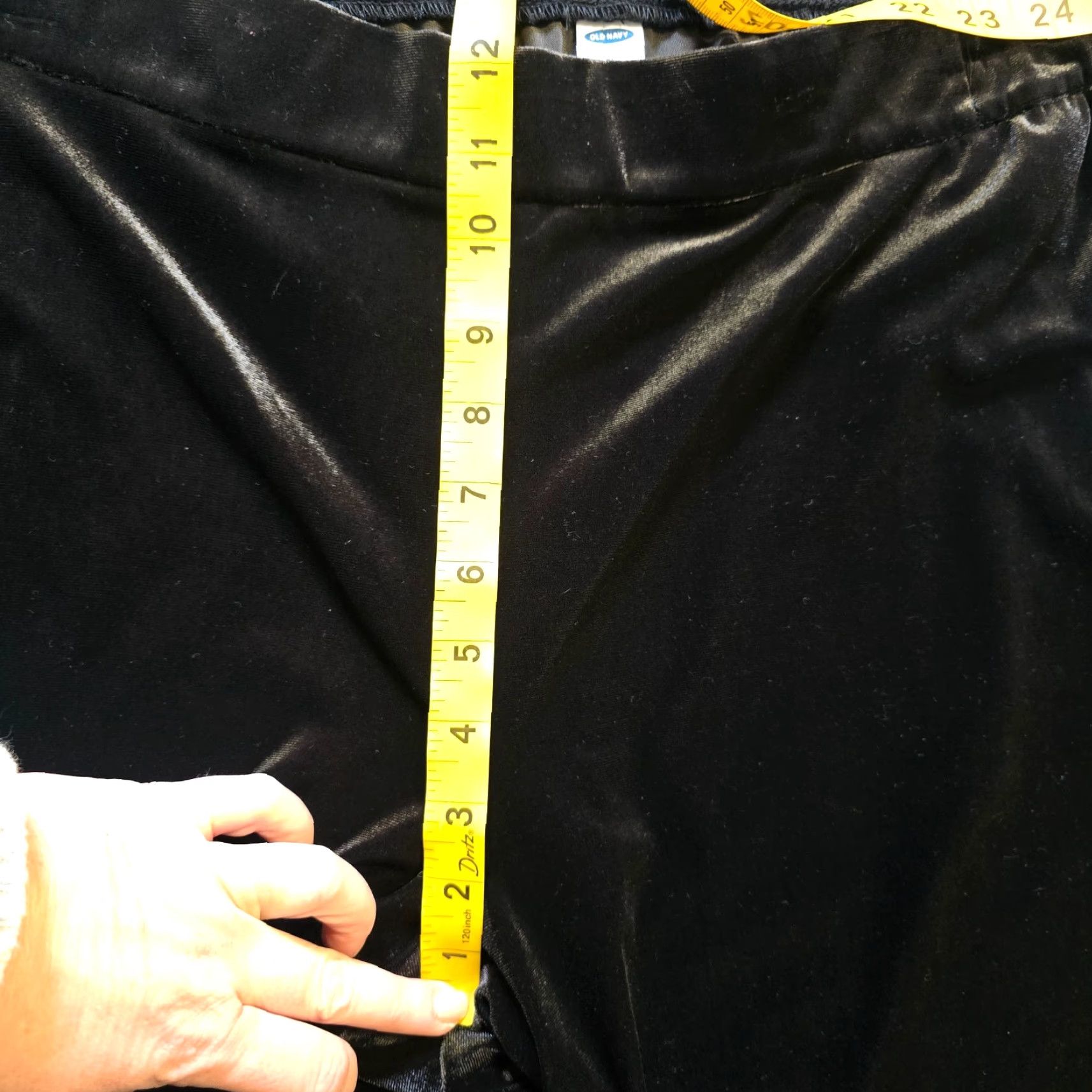 Old Navy Old Navy Pants Womens XL Black Velour Wide-Leg Cropped Pull On Holiday Casual Size 40" / US 18 - 6 Thumbnail
