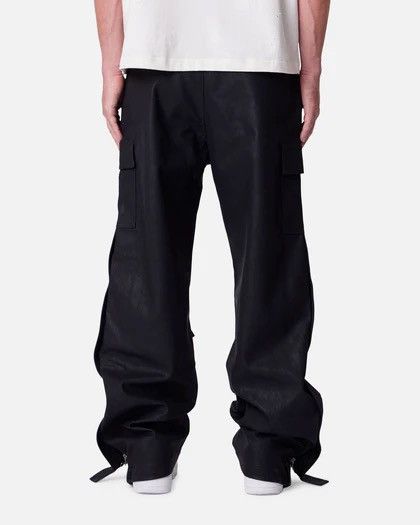 MNML MNML Straight Leather Snap Zipper Cargo Pants Black Size US 30 / EU 46 - 4 Thumbnail