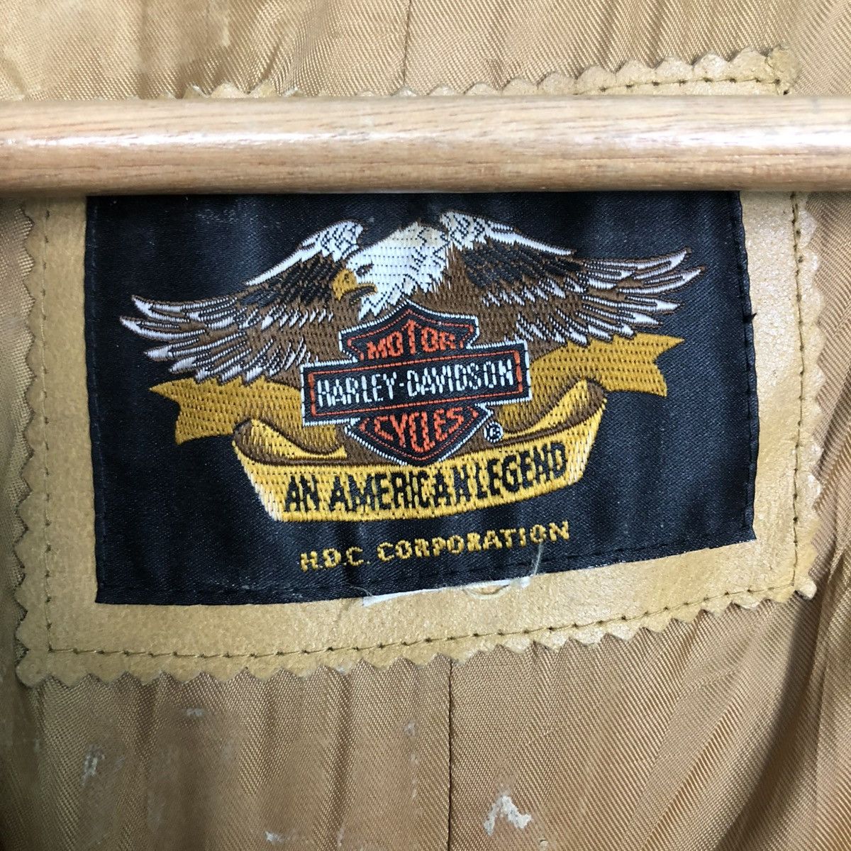 Harley Davidson 🔥VINTAGE GENUINE LEATHER LONG JACKET HARLEY DAVIDSON BIKER Size US M / EU 48-50 / 2 - 19 Thumbnail