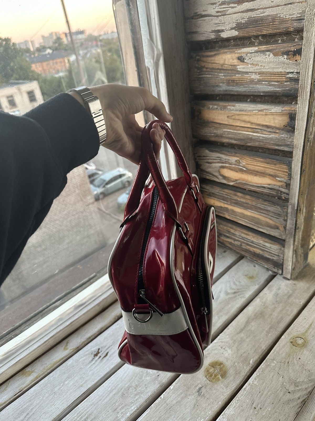 Fila 🚨Y2K AVANT-GARDE FILA 🚨mesh RED Japan style hand bag 90s Size ONE SIZE - 2 Thumbnail