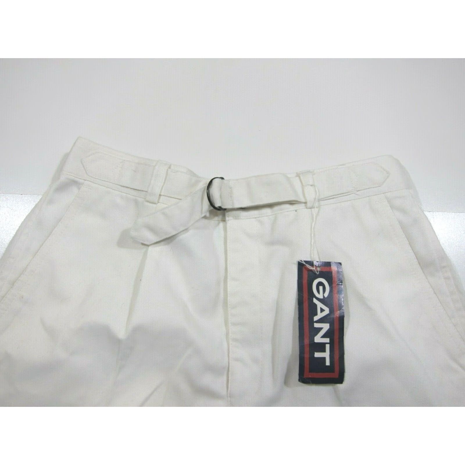 Gant NWT GANT Cotton Stretch White Pleated High Rise Waist Pocket Shorts Women Small Size 28" / US 6 / IT 42 - 3 Thumbnail