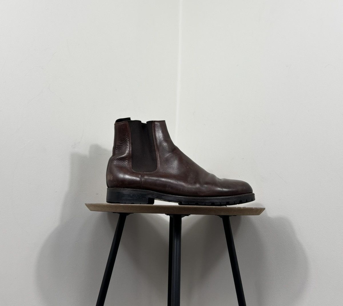 Other Ed Meier Munich Men’s Dark Brown Leather Ankle Chelsea Boots Size US 11 / EU 44 - 2 Thumbnail