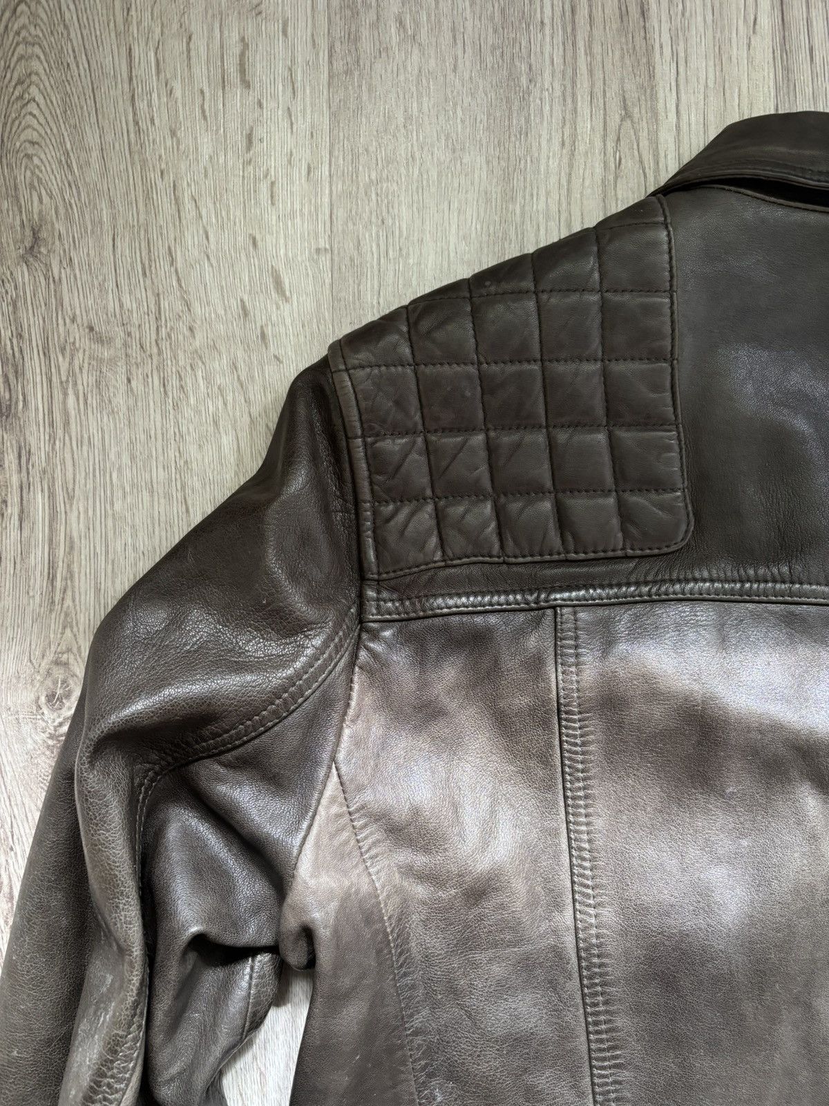 Allsaints AllSaints Conroy Leather Biker Jacket Men Size S Brown Moto Size US S / EU 44-46 / 1 - 13 Thumbnail
