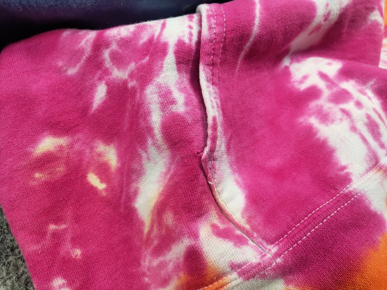 Hanes Vintage 90's Hanes Ultimate bright Tie Dye Oversized Hoodie Size US L / EU 52-54 / 3 - 15 Thumbnail