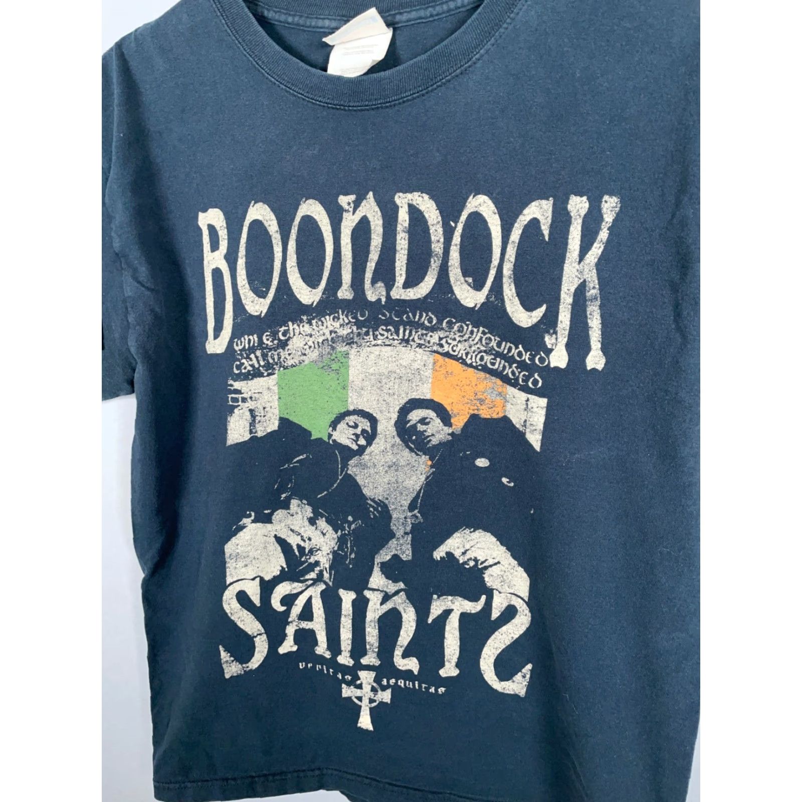 Hanes VINTAGE Boondock Saints T-Shirt Hanes Heavyweight Black Adult Medium Graphic Print Movie 2000s Mens Size US M / EU 48-50 / 2 - 7 Thumbnail