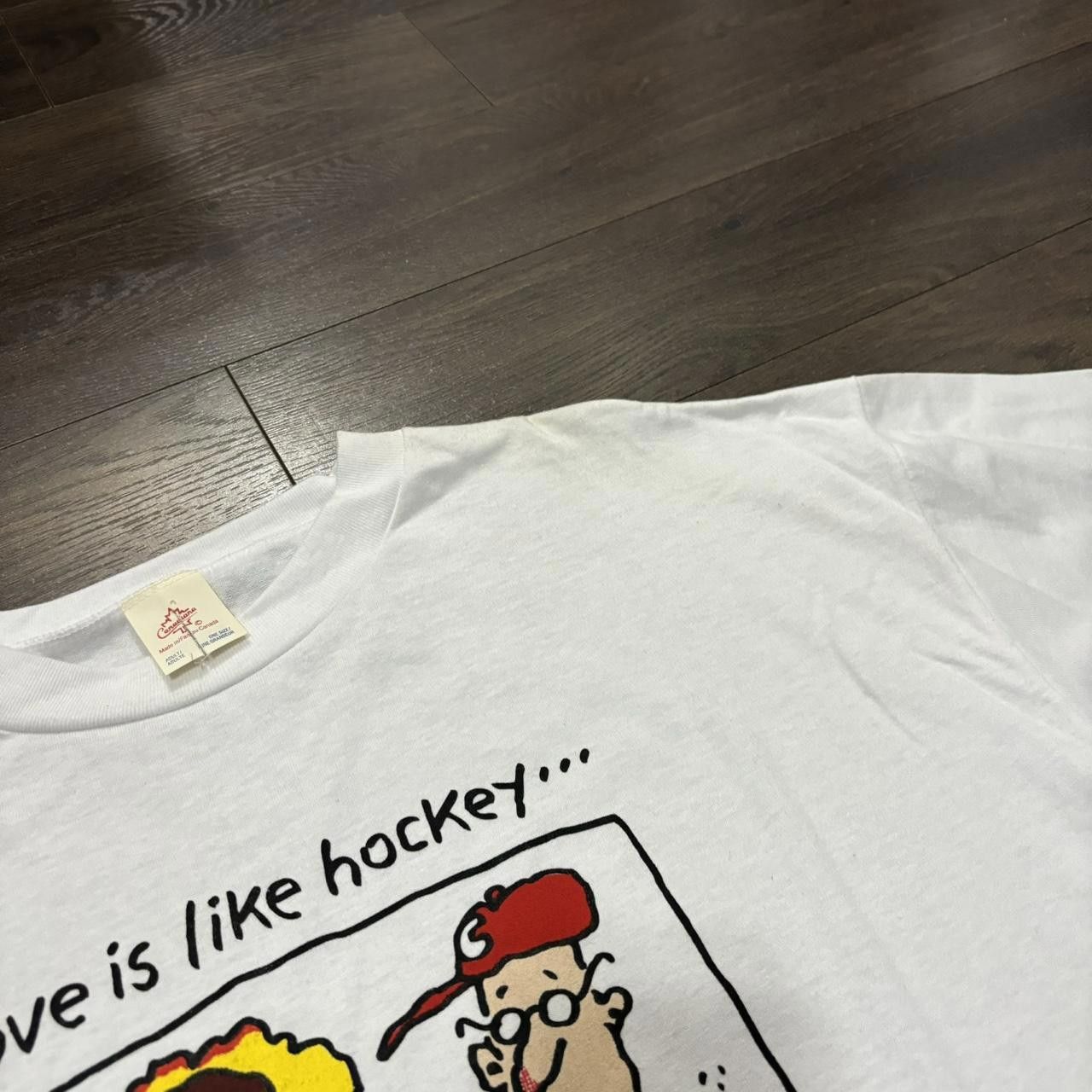 Designer vintage love is like hockey always in penalty box t shirt Size US XXL / EU 58 / 5 - 4 Thumbnail