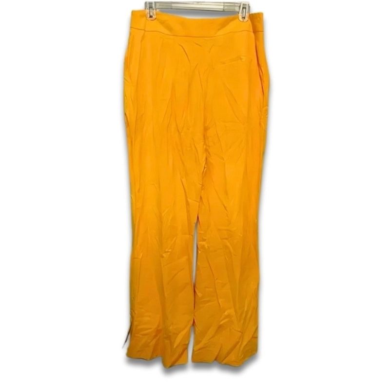 Asos ASOS Wide Leg Pants High Rise Linen Orange Women's US 10 NWT Size 32" / US 10 / IT 46 - 4 Thumbnail