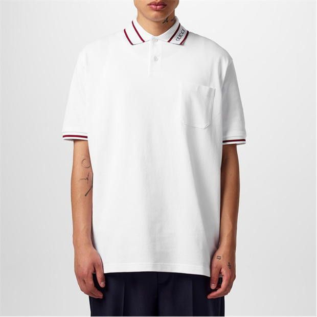 Gucci GUCCI Cotton Piquet Polo Shirt Size US L / EU 52-54 / 3 - 2 Thumbnail
