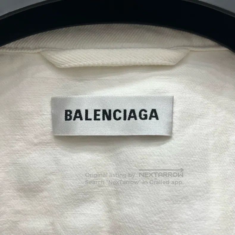 Balenciaga Balenciaga Back Embroidered Denim Jacket Size US S / EU 44-46 / 1 - 4 Thumbnail
