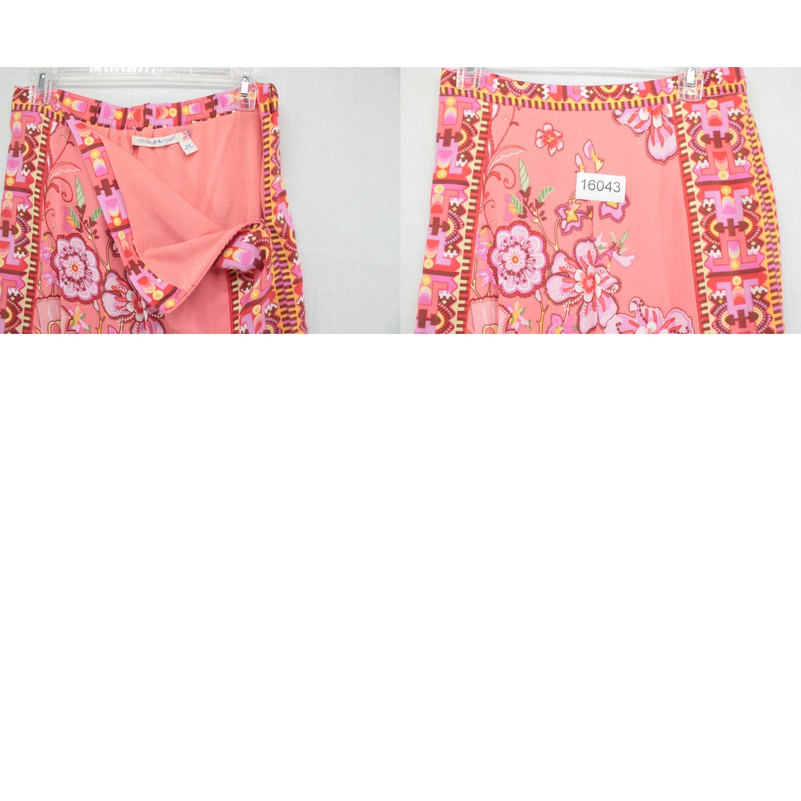 Chelsea & Violet Maxi Skirt Women\'s Medium Multicolor Floral Cotton Cottage Core Bohemian Casual